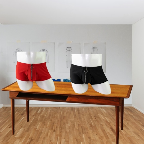 Men Boxer Shorts Underwear with Zipper Pouch Boxer - Picture 2 of 7